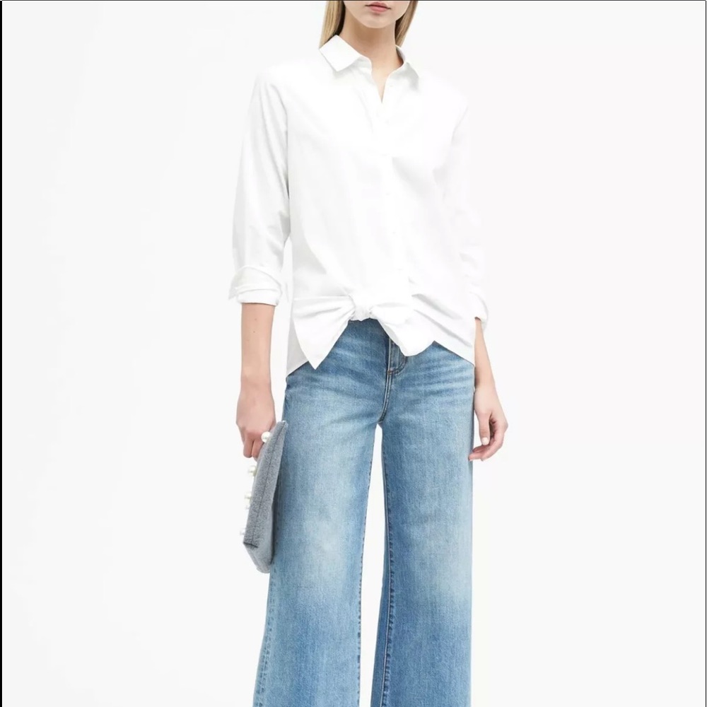 Banana Republic Dillon Fit Bow Hem Shirt